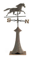 Full bodied running horse weathervane 19th c