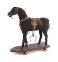 Felt horse pull toy late 19th c