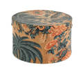 Chintz fabric covered hat box mid 19th c