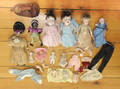 Ten miscellaneous small dolls