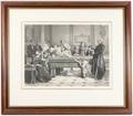 Claude Thielley La Partie de Billiard Litho