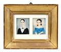 Clarissa Peters Russell Massachusetts 18091854 Pair of Portrait Miniatures of a Mother and Daughter