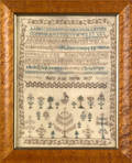 English silk on linen sampler
