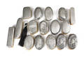 Sixteen sterling silver mounted brushes