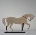 Whitepainted Cutout Pine Trotting Horse Weathervane
