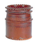 Pennsylvania redware crock 19th c