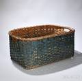 Large Bluepainted Splint Basket
