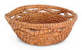 Pennsylvania open work rye straw basket mid 19th c
