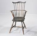Blackpainted Fanback Windsor Armchair