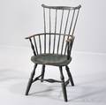 Greenpainted Combback Windsor Armchair