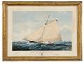 Currier  Ives publishers American 18571907 THE YACHT REBECCA 75 TONS