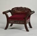 Classical Carved Mahogany Footstool