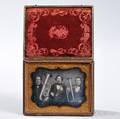 American School 19th Century Quarterplate Daguerreotype of a Trio of Musicians