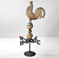 Gilt Sheet Copper Rooster Weathervane