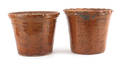Two Pennsylvania redware flower pots 19th c