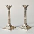 Pair of Elizabeth II Sterling Silver Candlesticks