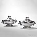 Pair of Ball Black  Co Sterling Silver Covered Tureens