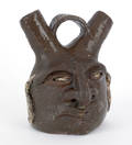 North Carolina redware face jug early 20th c