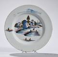 Tinglazed Earthenware Fisherman Plate