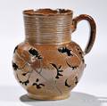 Brown Saltglazed Stoneware Doublewall Jug