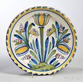 Tinglazed Earthenware Tulip Dish