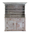 Pennsylvania painted pine twopart pewter cupboard ca 1790
