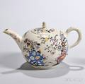 White Saltglazed Stoneware Teapot and Cover
