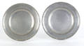 Pair of pewter plates early 19th c