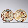 Pair of Mintons Art Pottery Studio Plates