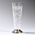 Hawkes Cut Glass Vase with Sterling Base