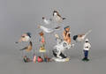 Collection of porcelain animals and figures