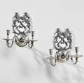 Pair of Pewter Twolight Sconces