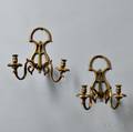Pair of Baroquestyle Brass Wall Sconces