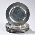 Twelve Pewter Dishes