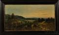 Edmund John Niemann British 18131876 Broad Summer Landscape with Setting Sun