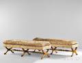 Pair of Louis Philippestyle Giltwood Benches