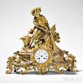 Giltbronze Figural Mantel Clock