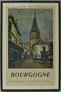Framed French National Railways Company Bourgogne Travel Poster