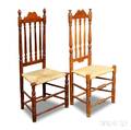 Two Maple Bannisterback Side Chairs