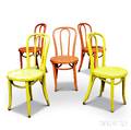 Five Painted Thonet Side Chairs