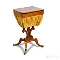 Regencystyle Inlaid Mahogany Sewing Stand