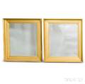 Pair of Giltgesso Rectangular Mirrors