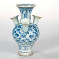 Blue and White Tulip Vase