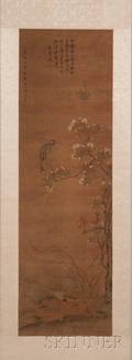 Hanging Scroll Depicting a Bird