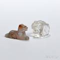 Two Miniature Stone Carvings of Animals