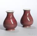 Two Small Oxbloodglazed Vases