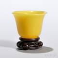 Yellow Peking Glass Cup
