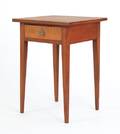 Pennsylvania Federal cherry and curly maple onedrawer stand early 19th c