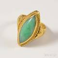 Chinese 22kt Gold and Jadeite Ring