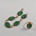 14kt Gold and Jade Bracelet and Ring